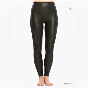 SPANX Faux Leather Moto Leggings – Never Worn
